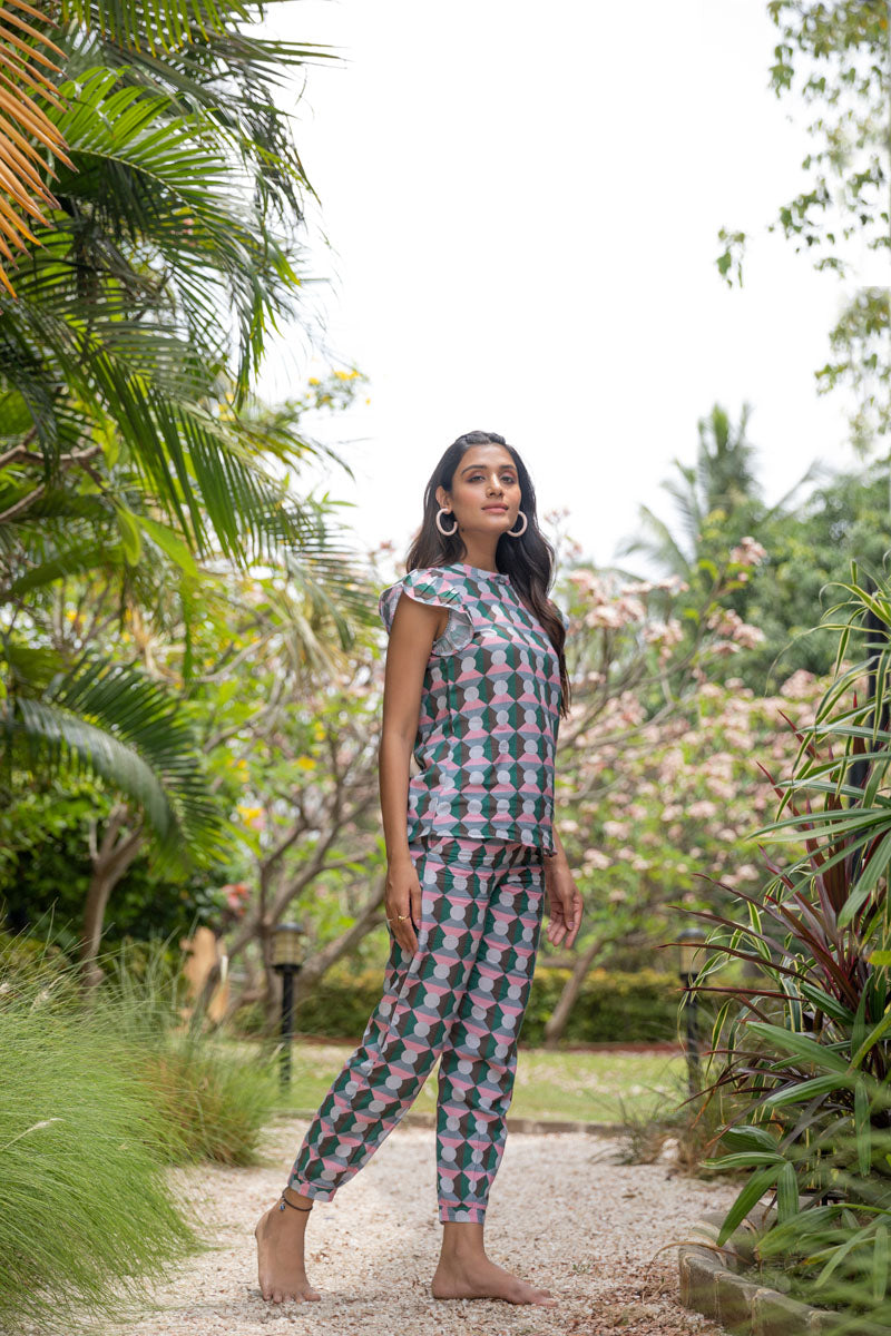 Square Stones Printed Co-ord Set - Yuvani