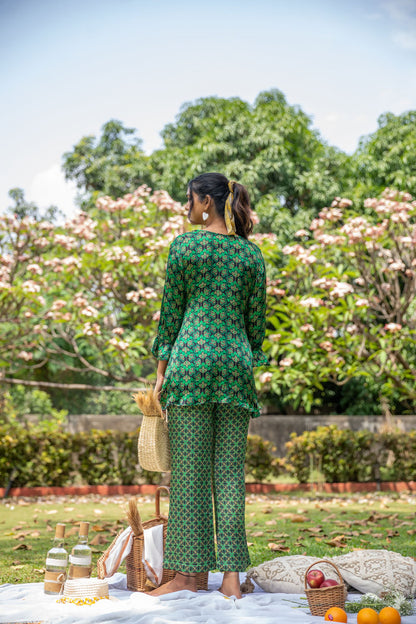 Green Glow Co-ord Set - Yuvani