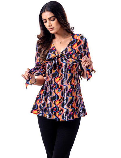 Trippy Trance Bow Top - Yuvani