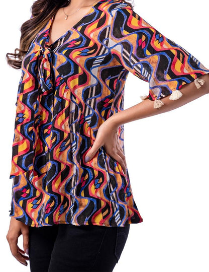 Trippy Trance Bow Top - Yuvani